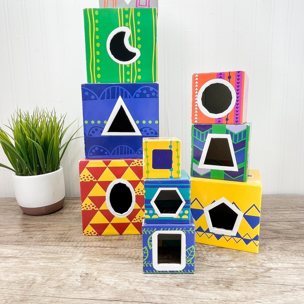 Counting and Shapes Nesting Blocks Baby Stacking Building Blocks Cardboard